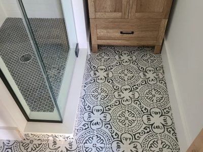 Patterned Tile Installation