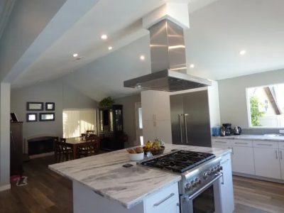 Sleek Stove On Counter Installation